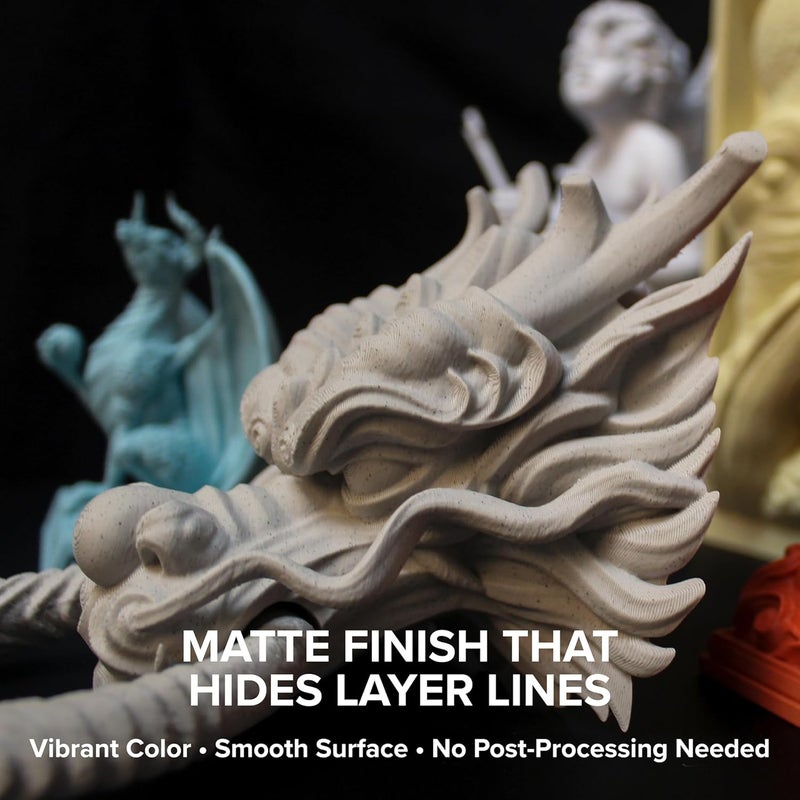 polymaker Panchroma Marble PLA Filament, Marble Limestone 1.75mm 1kg 3D Printing Filament, 3D Printer PLA Filament, Fit Most FDM 3D Printers, 1kg Spool (2.2lbs) - Image 2